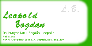leopold bogdan business card